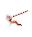 Snake Silver Straight Nose Stud NSKA-79